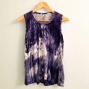 Calvin Klein Pleat Neck Printed Top